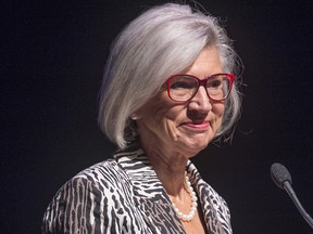 Supreme Court of Canada Chief Justice Beverley McLachlin speaking at the University of Alberta on September 6, 2017.