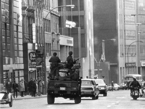 During the October Crisis of 1970, troops were sent to guard public facilities in Montreal.