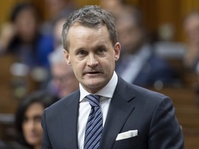 Natural Resources Minister Seamus O'Regan responds to a question during Question Period in the House of Commons in Ottawa on February 4, 2020.