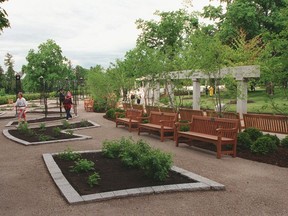 The Canadian Heritage Garden on the grounds of Rideau Hall is shown in 2000, just after it was finished.