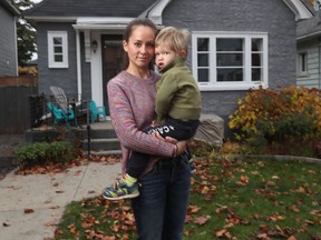 Jeanna Chan and her son, Blake, in a photon on Tuesday.