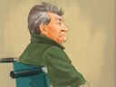 A courtroom sketch of Jimmy Wise.