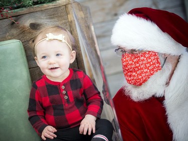 That's the kind opf smile Santa wants to see on the face of 11-month old Hazel Leibovitch.