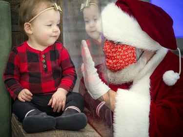 Santa was at Hazeldean Mall greeting children, including 11-month old Hazel Leibovitch.