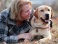 Carleton Place resident Sandra Luty is looking after Henson, a Golden Labrador who recently arrived from Michigan to begin training as a CNIB guide dog. The two have become fast friends already.