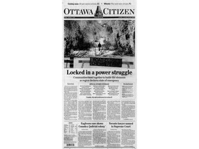 The Ottawa Citizen's front page from Jan. 9, 1998, showed both the beauty and the destruction brought on by the Great Ice Storm.