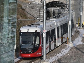 A file photo of an LRT train in Ottawa.