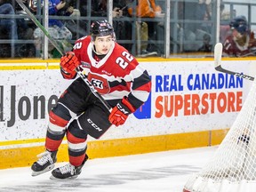 Jack Quinn of the Ottawa 67's is trying to earn a roster spot with the Canadian team for the upcoming world junior hockey championship in Alberta.