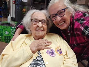 Facebook photo of Rose Anne Reilly (R) with her mother, Rose Reilly (L).