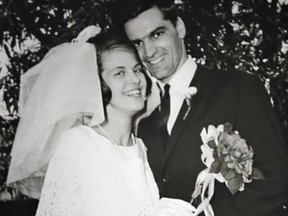 Marielle Gervais Crabbe and Ken Crabbe on their wedding day. Ken died of COVID-19 on May 8, 2020. (Credit: Supplied photo, courtesy of Marielle Gervais Crabbe)