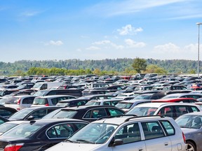 Airport parking lots are being filled with vehicles from car rental companies looking to dispose of excess inventory.