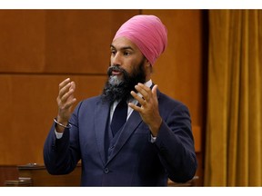 NDP leader Jagmeet Singh speaks during Question Period in the House of Commons. He's concerned with those 'profiteering' off the pandemic.