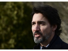 Prime Minister Justin Trudeau makes an announcement in Ottawa, Thursday, Nov. 19, 2020.