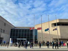 File photo/ Rally at the Ottawa police station demanding the immediate release of 12 Indigenous, Black & ally protesters arrested at Laurier/Nicholas protest.