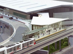 A new rendering of the Ottawa airport Trillium Line station.