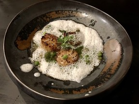 Scallops appetizer at Vivaan.