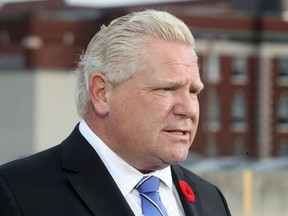 Premier Doug Ford during his briefing at The Ottawa Civic Hospital in Ottawa Friday Nov 6, 2020.