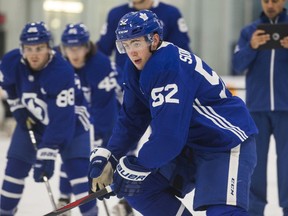 File photo/ Egor Sokolov during the 2018 Toronto Maple Leafs Development Camp at the MasterCard Centre in Toronto, Ont. on Wednesday June 27, 2018.