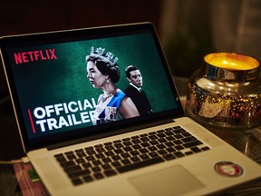 The home screen for the Netflix Inc. original web television series "The Crown" is displayed on an Apple Inc. laptop computer in an arranged photograph taken in the Brooklyn Borough of New York, U.S., on Thursday, Jan. 2, 2020.