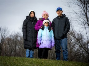 Randy Yadao, his wife, Febe, and their daughters, 12-year-old Fevrelyn and seven-year-old Valerie.