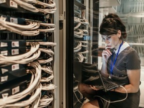 Nokia employee in Kanata working on 5G networking gear. Telus on November 24, 2020 announced it would build key parts of its 5G wireless network with Nokia technology.