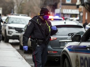 Ottawa police were investigating a shooting on Nepean Street, Saturday.