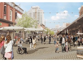 Concept art from the ByWard Market Public Realm Plan.
