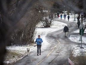 People were out staying active along the canal near Pretoria bridge as Ottawa was in day two of the province wide lockdown Sunday Dec. 27, 2020.