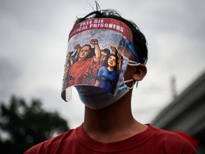 Protesters march to commemorate international human rights day  on Dec. 10, 2020 in Manila, Philippines. Canada has a powerful legislative tool it can use against human rights offenders personally, but seems shy about employing it.
