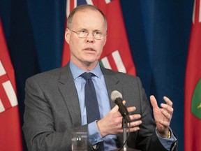 Adalsteinn Brown, co-chair of Ontario's COVID-19 science advisory table, answers questions during a news conference at Queen's Park in Toronto on April 20, 2020.