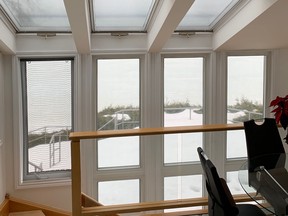 Krumpers Solar Blinds allow homeowners to maintain their view to the outdoors and keep their house warm all winter long.