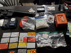 Items seized in OPP raid in Greater Madawaska Township on Sunday.