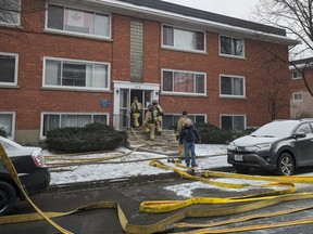 Ottawa Fire on scene of a Working Fire on Lafontaine Ave between Blake Blvd & McArthur Ave in Vanier. The fire is under control and was contained to one basement unit in a three-storey apartment building.
