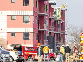 FILE: The partial collapse of a building under construction on Wonderland Road at Teeple Terrace in London, Ont.