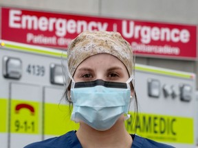 Leah Mills, a registered nurse in the hospital's COVID unit, at the Ottawa Hospital