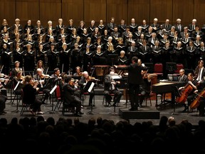The chorus sings Handel's Messiah at the National Arts Centre in December, 2018.