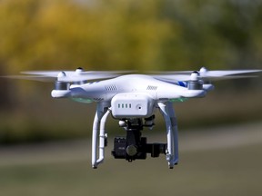 A DJI Phantom II drone.