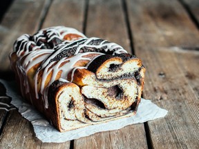 Orange-chocolate swirl bread from The Farmer's Daughter Bakes.
