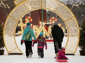 Families seemed to be happy to just get outdoors and enjoy the weather this week at Lansdowne Park as the lockdown in Ottawa continues into the New Year.