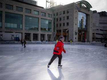 Things were gliding smoothly at the Sens Rink of Dreams at City Hall, Saturday Jan. 9, 2021.