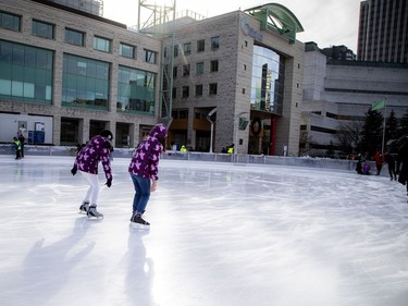 Things were gliding smoothly at the Sens Rink of Dreams at City Hall, Saturday Jan. 9, 2021.