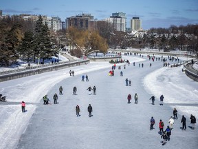 The bright sun helped to get people out and about on the chilly day Ottawa had Sunday Jan. 30, 2021.  Skaters were enjoying the Rideau Canal on Saturday.