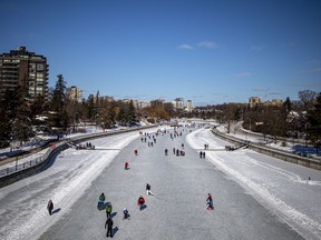 The bright sun helped to get people out and about on the chilly day Ottawa on Saturday Jan. 30, 2021.  Skaters were enjoying the Rideau Canal Saturday.