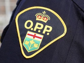 An Ontario Provincial Police shoulder patch.