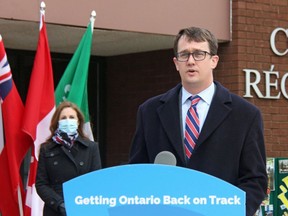 Ontario Labour Minister Monte McNaughton in London in early December.