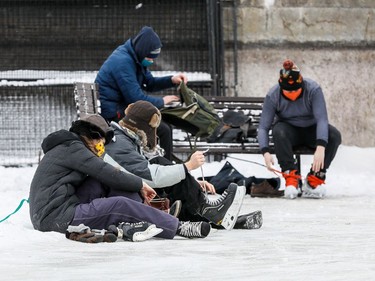 -OTTAWA- January 28,2021. Skaters took to a 2.4 km section of the Rideau Canal Skateway that is now open between the Pretoria Bridge and the Bank Street Bridge, including Patterson Creek.