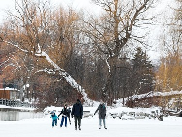 -OTTAWA- January 28,2021. Skaters took to a 2.4 km section of the Rideau Canal Skateway that is now open between the Pretoria Bridge and the Bank Street Bridge, including Patterson Creek.