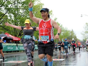 Dan Pak finishes the Ottawa 10K at Tamarack Ottawa Race Weekend in May 2019.