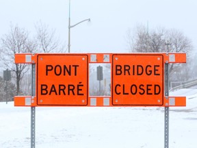 The Alexandra Bridge is closed for repairs, January 05, 2021.