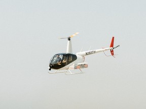 A Robinson R44 helicopter.